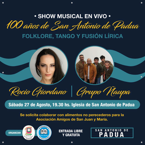 Show Musical Rocio Giordano y Grupo Ñaupa